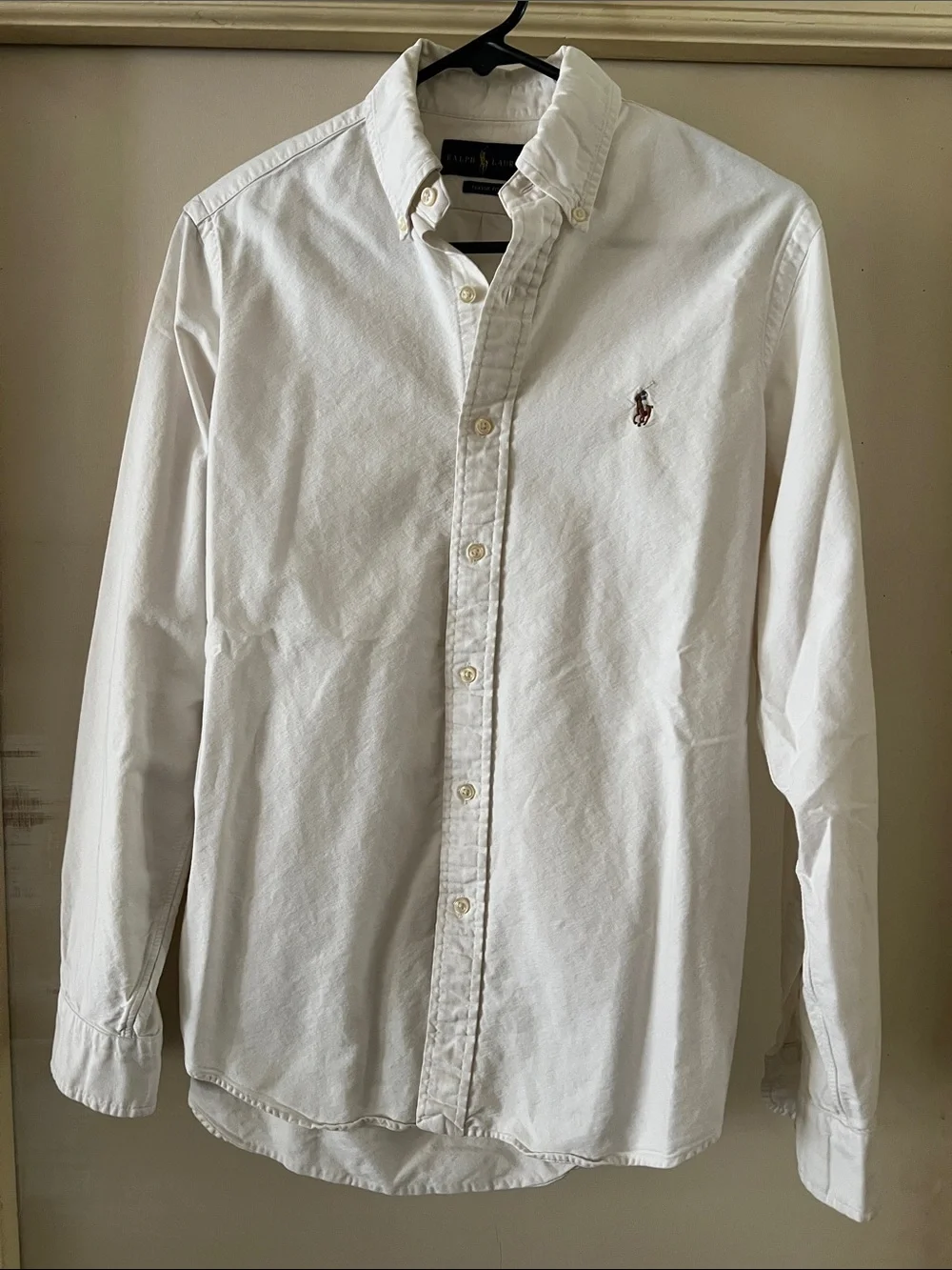 Polo by Ralph Lauren White Long-Sleeve Button-Down Oxford Shirt with Pony